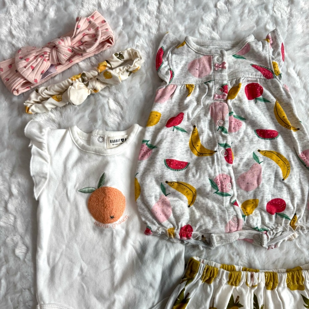 Farmer’s Market Bundle Toddler 0-16M Rabbit Bear Carter’s Milkbarn - Picture 2 of 4